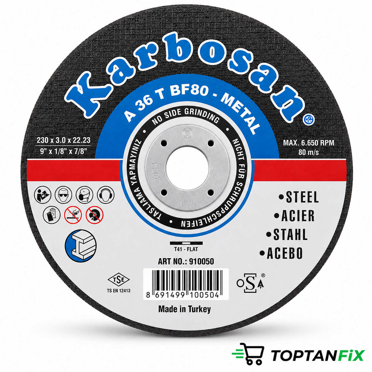 Karbosan Metal Kesici 230x3.0x22 Mm