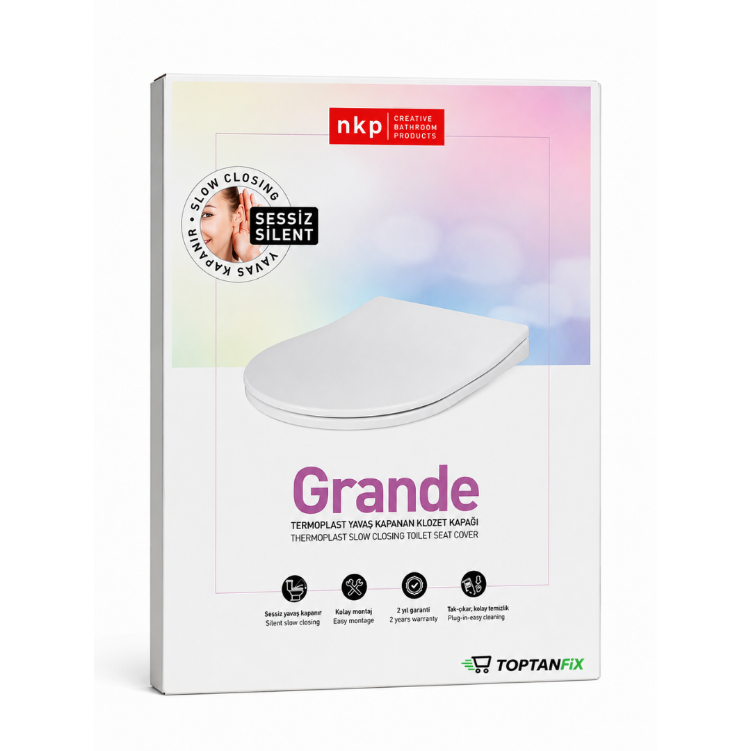 Nkp Grande Yavaş Kapanır Klozet Kapağı 0347