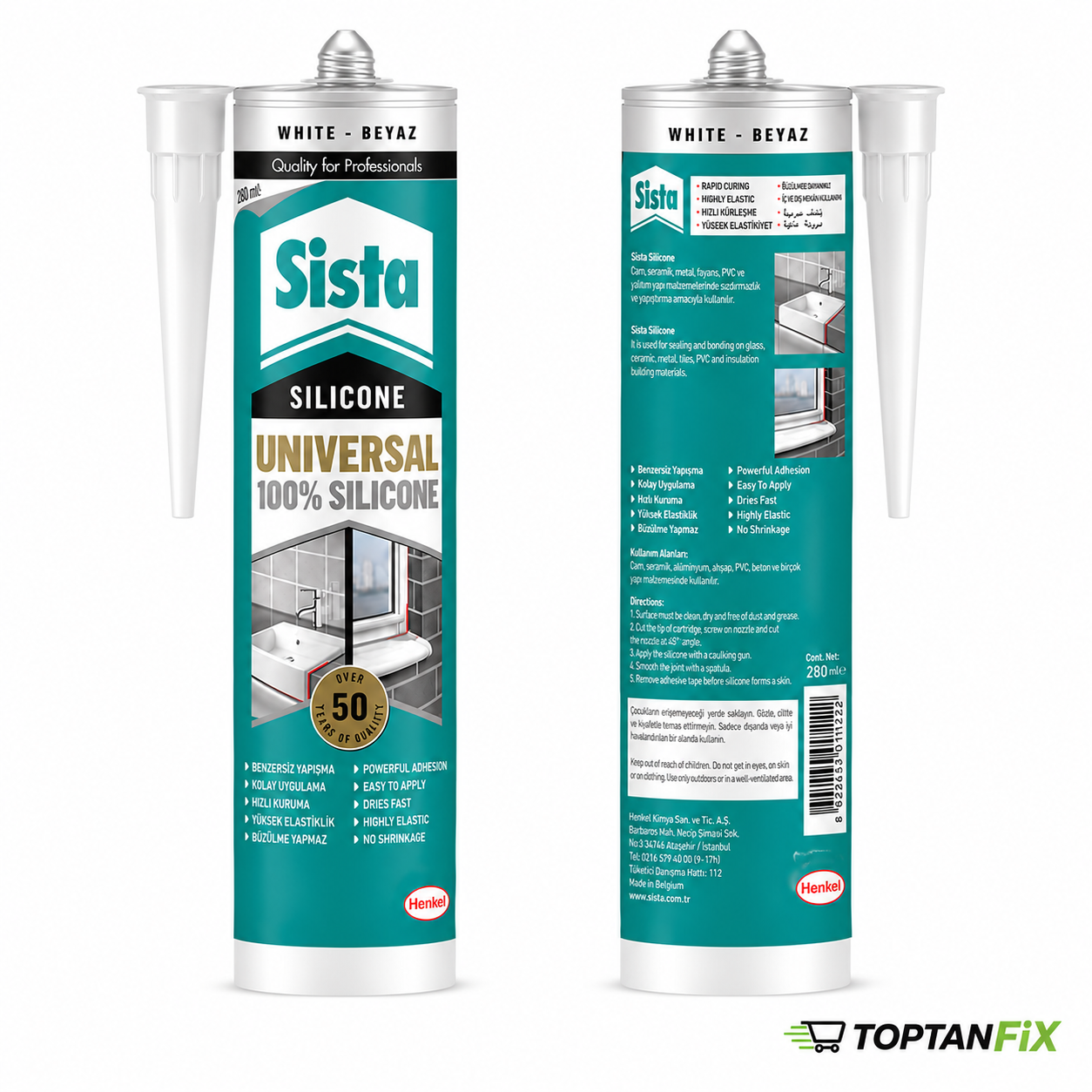 Sista Universal Silikon Beyaz 280 ml