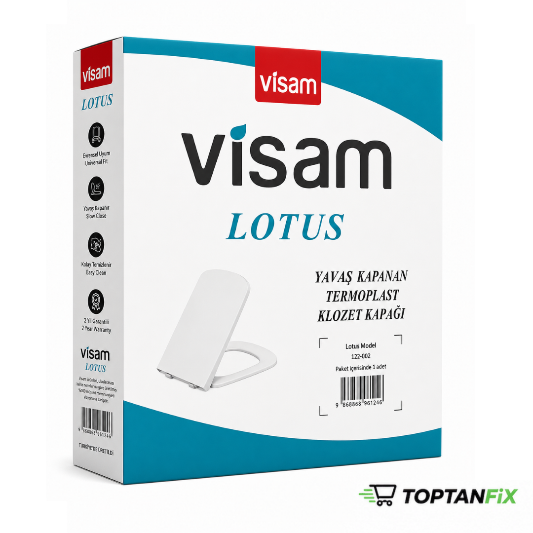 Visam Lotus Termoplast Yavaş Kapanır Klozet Kapağı