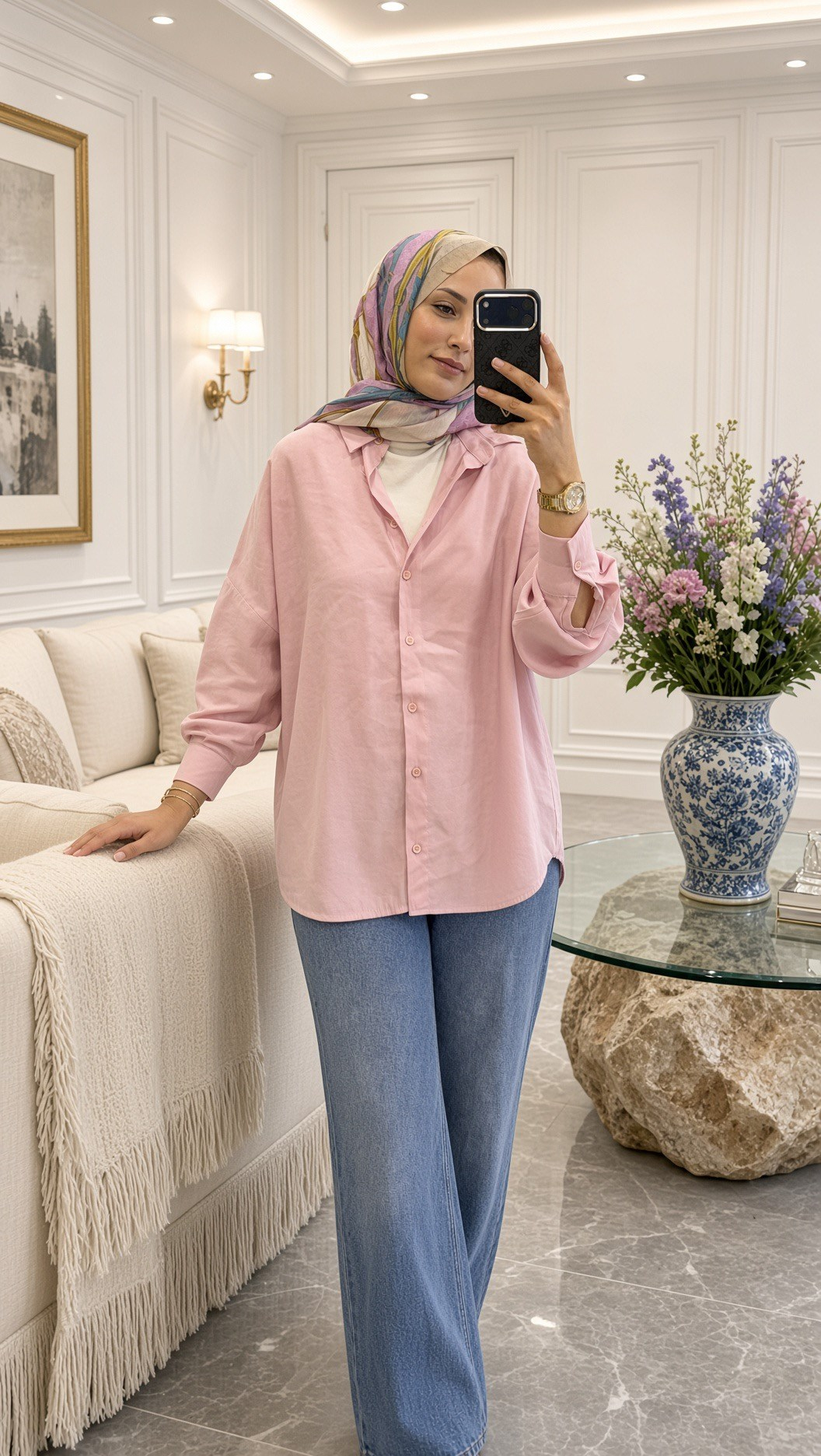 Pembe Cotton Gömlek