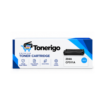 HP 204A CF511A Mavi Muadil Toner Çipli
