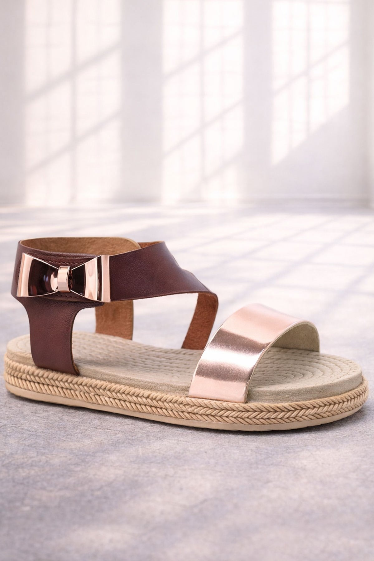 Artico Elenis Genuine Leaher Brown Chooper Baby Girls Sandals