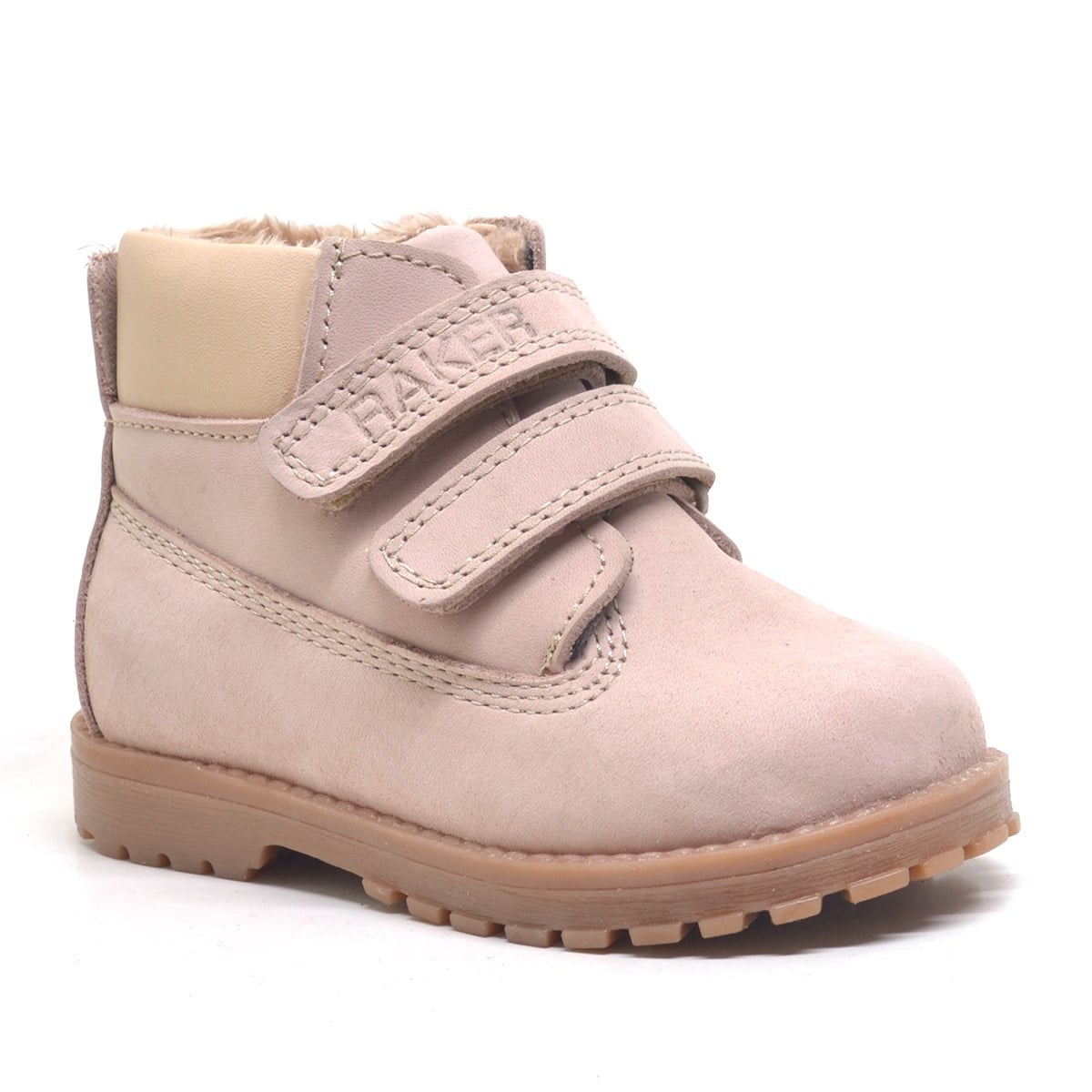 Rakerplus Genuine Leather Baby Girls Pink Boots Neson