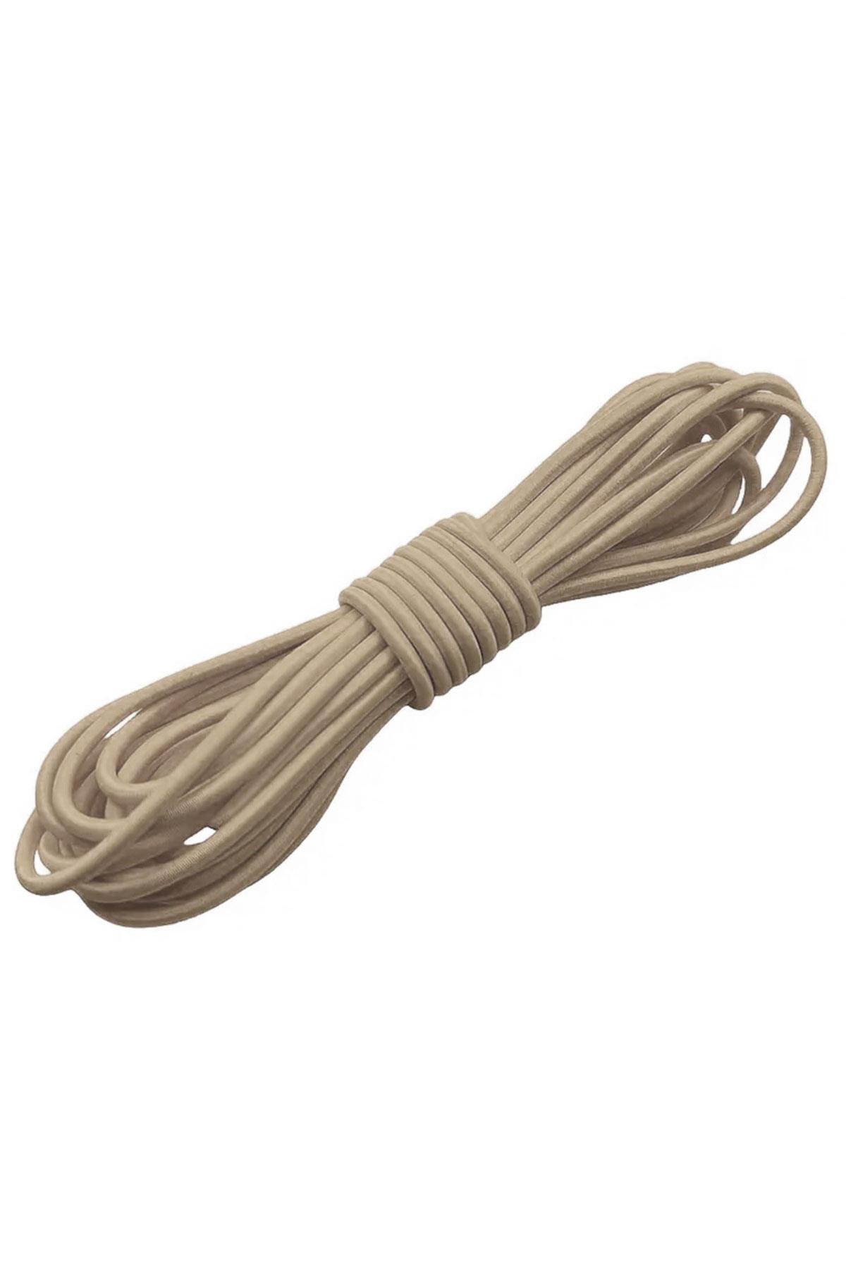 Bej Renk 5 Metre 2 mm Yuvarlak Lastik B-0110-BJ