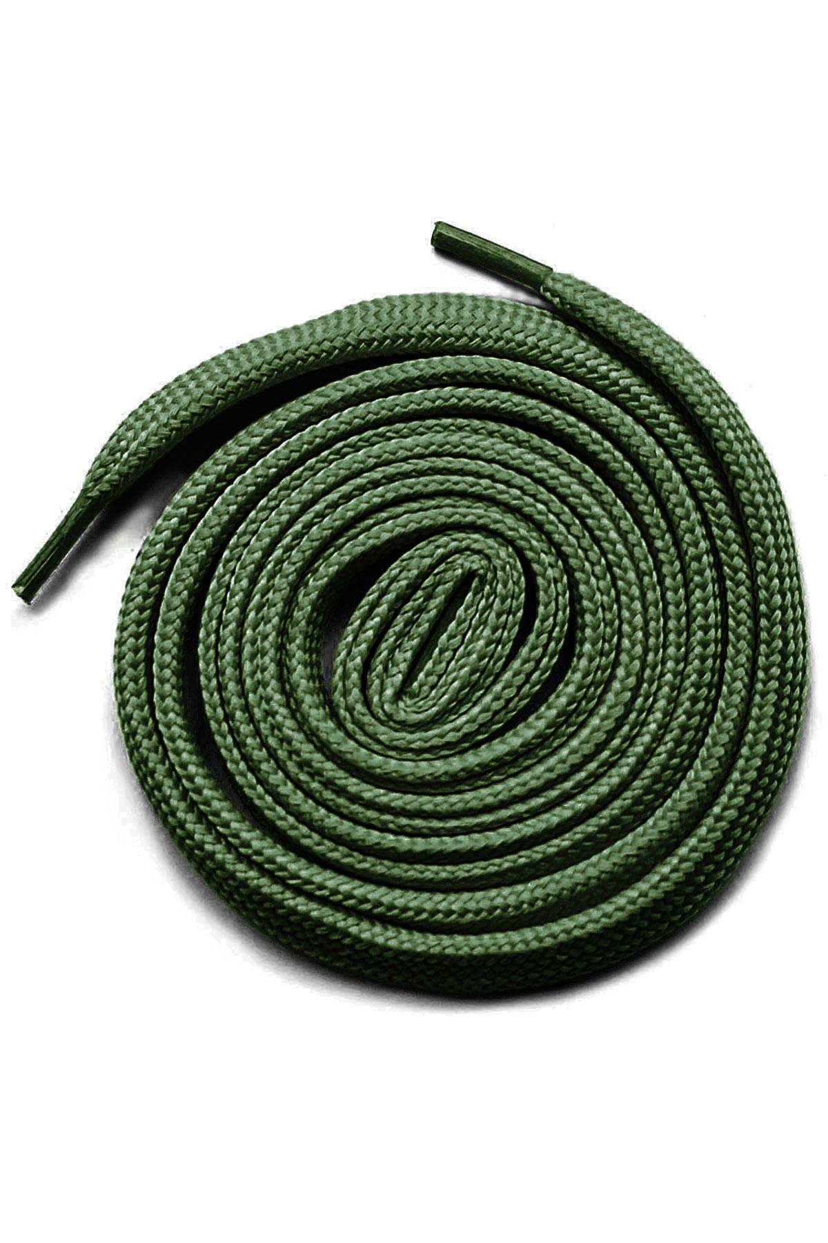 Haki Yeşil 1 cm Kalınlığında 1 Çift Yassı Spor Ayakkabı Bağcığı BGCK-0001-HKY.70CM