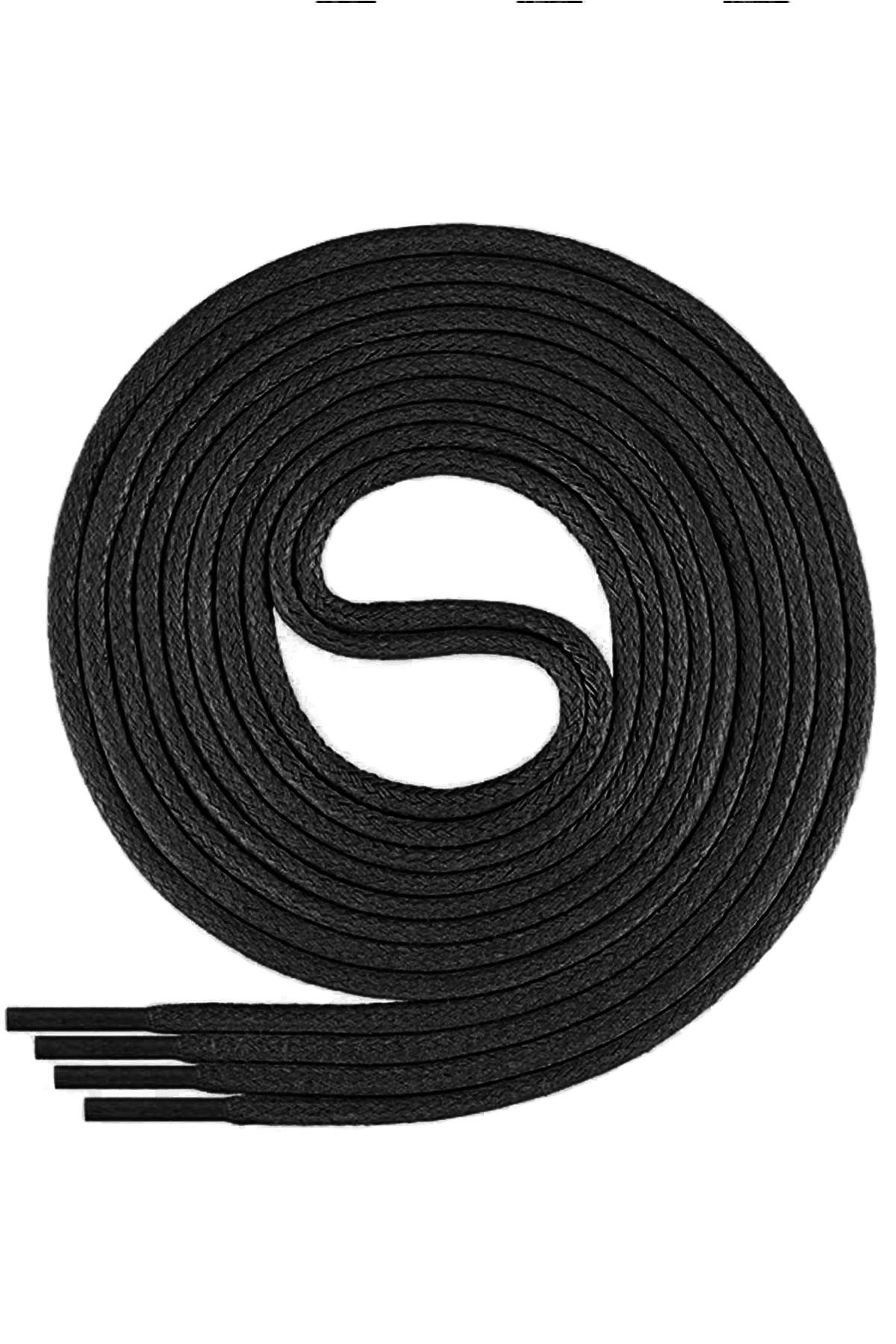 60 Cm 4 MM Siyah Yuvarlak 1 Çift Ayakkabı Bağcığı