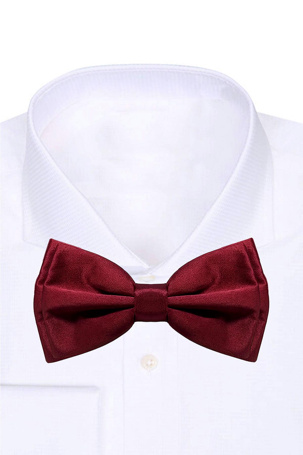 Bordo Ayarlanabilir Saten Çocuk ve Bebek Papyonu