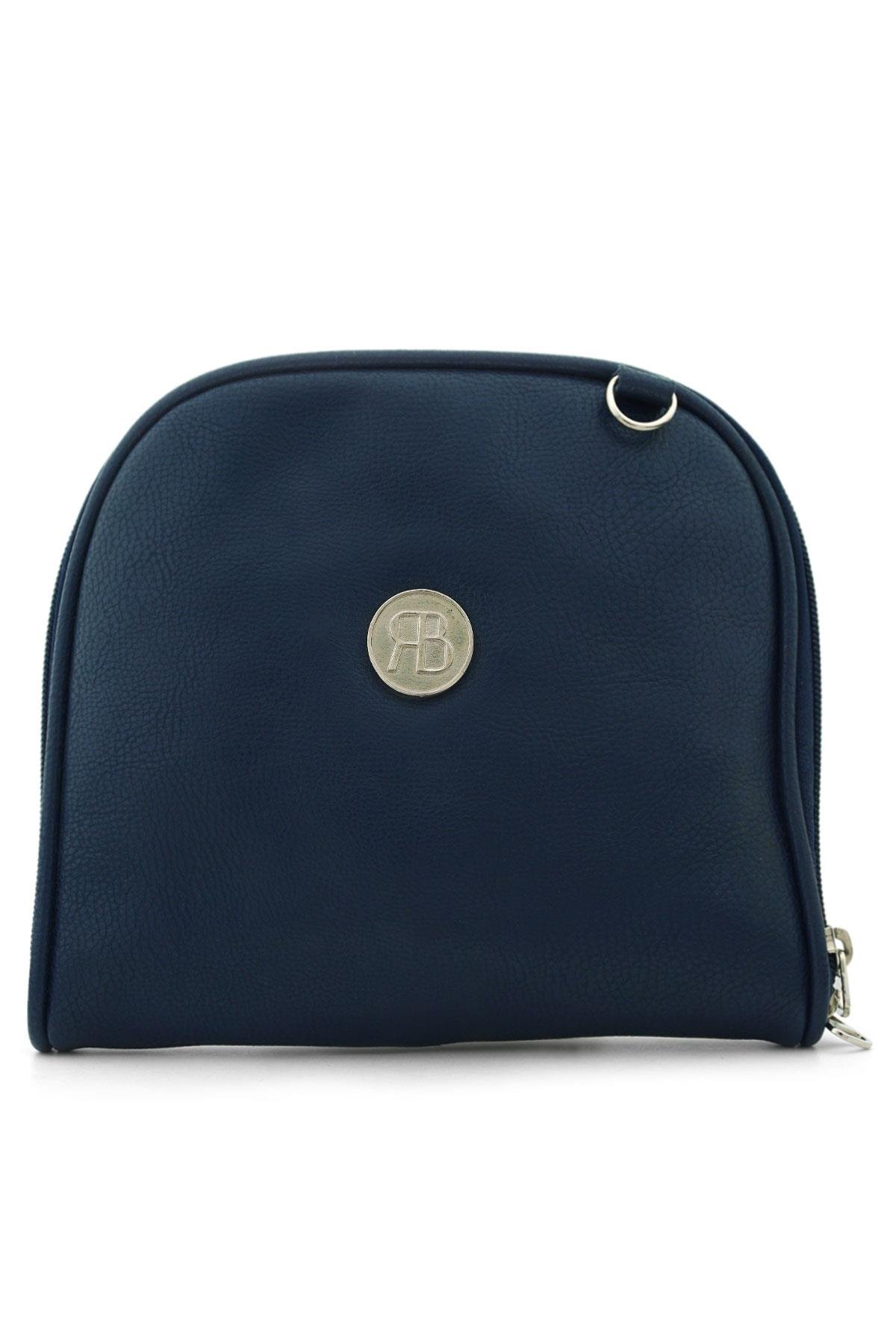 Lacivert Çift Ebat Portatif Alışveriş Çantası