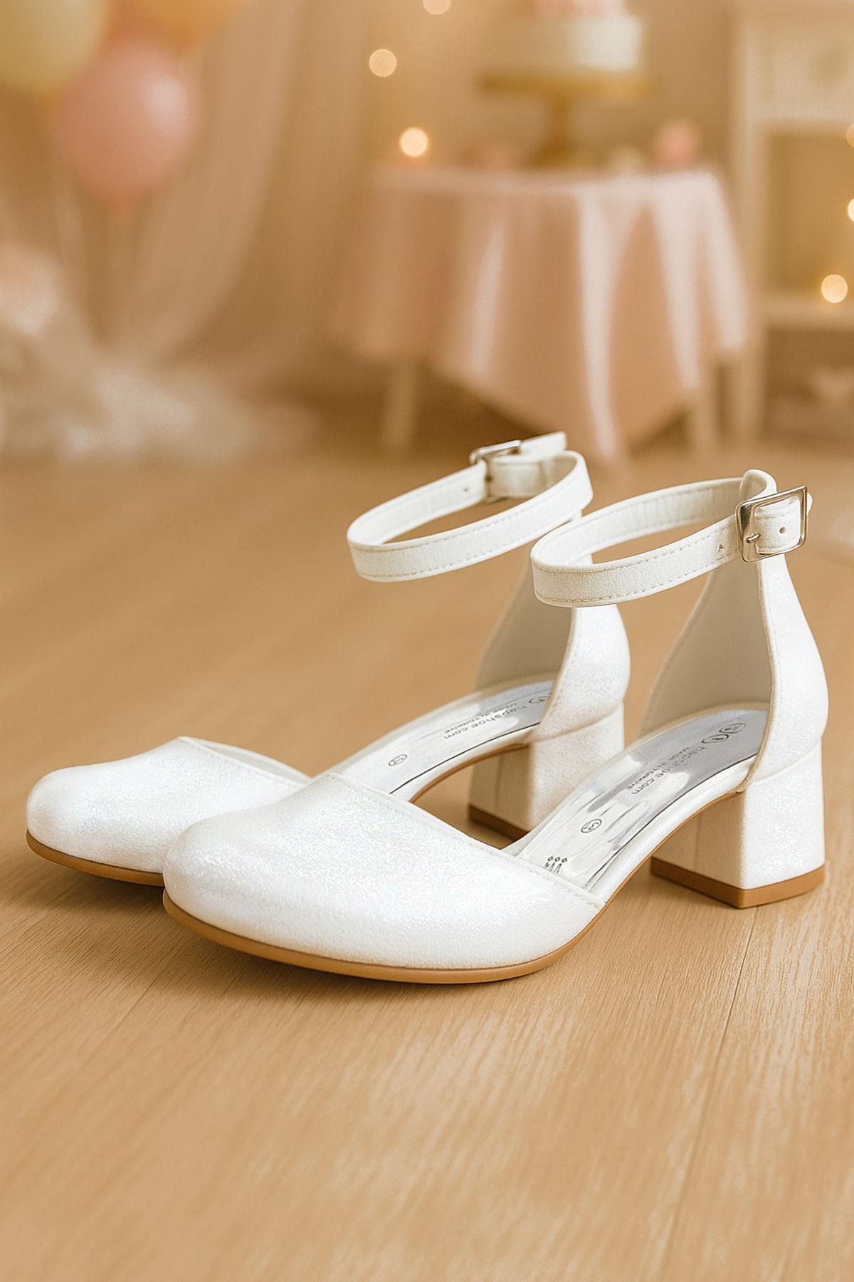 Merida Pearl Shiny Shiny High Heeled Girls Party Shoes