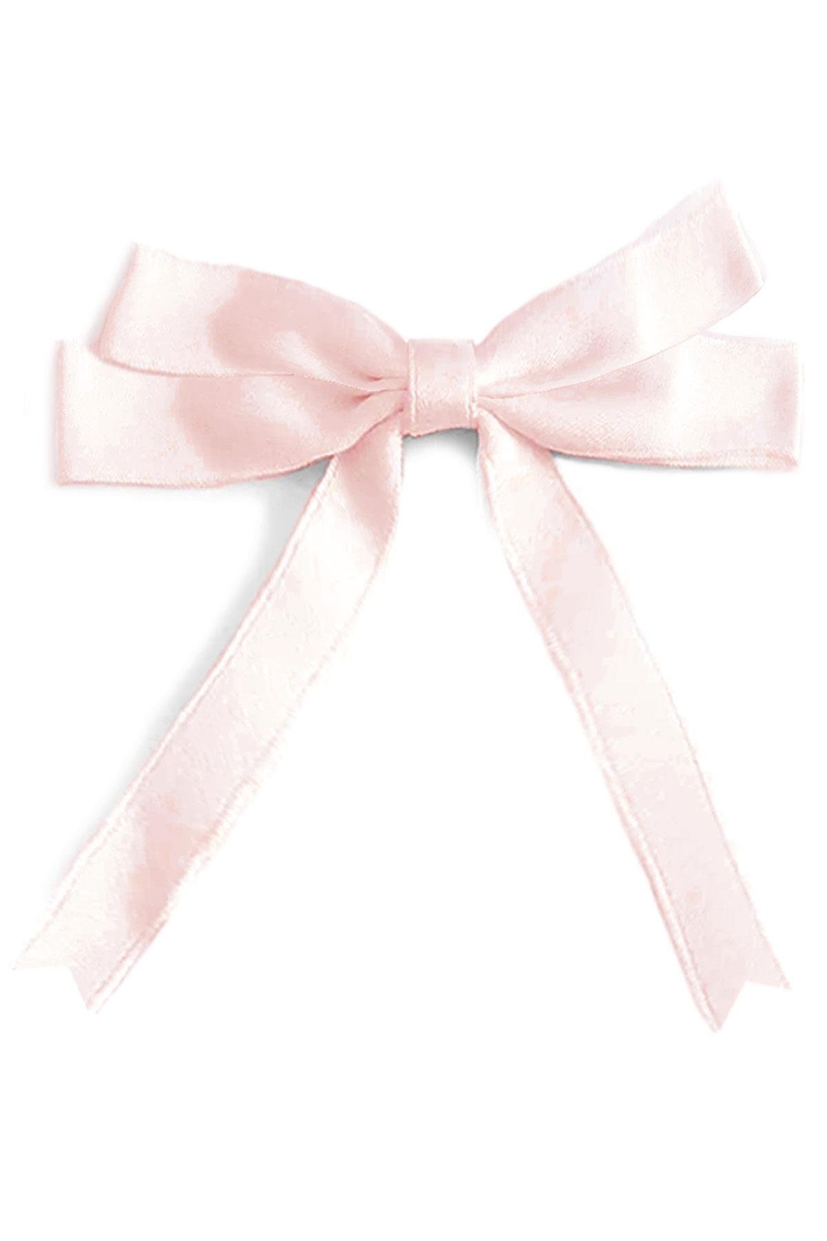 10 Adet Pudra Pembe Saten Fiyonk Süsleme Küçük Kurdele Seti