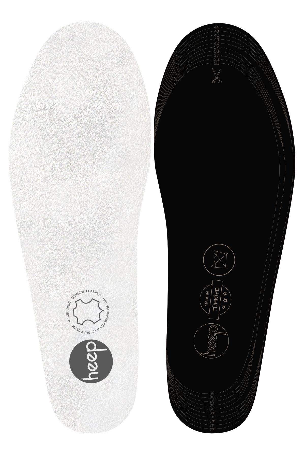 Heep Hakiki Deri Ve Anatomik Beyaz 35-45 Numara Ayakkabı İç Tabanlığı