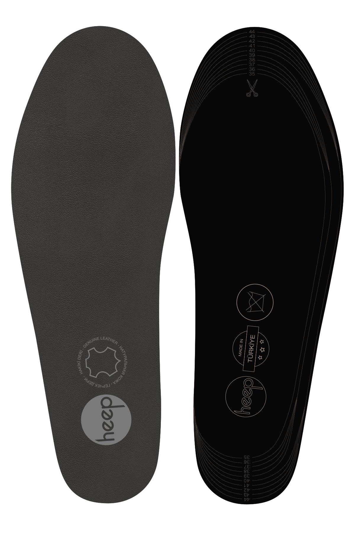 Heep Hakiki Deri Ve Anatomik Gri 35-45 Numara Ayakkabı İç Tabanlığı