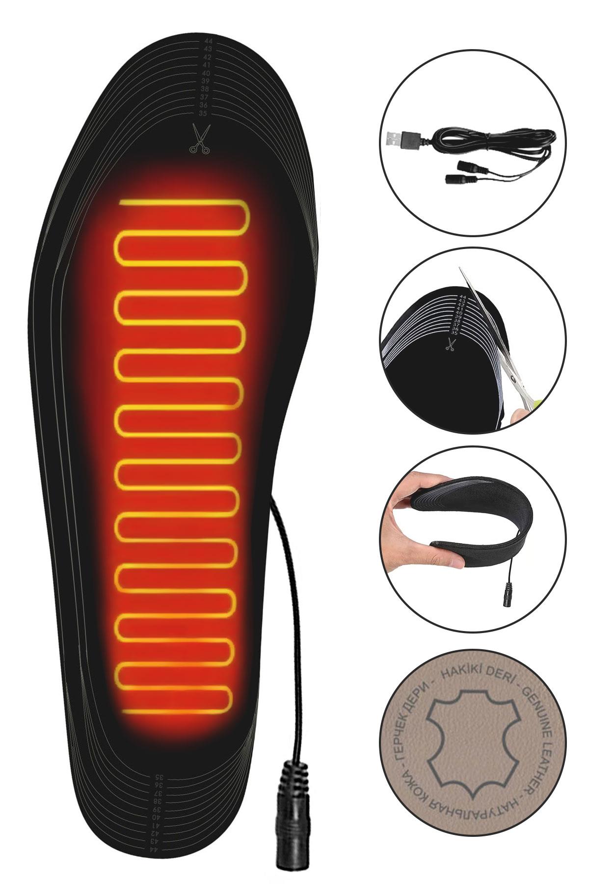 Elektrikli Taşınabilir Kablolu 35-45 Numara Bej Isıtıcılı Ayakkabı Tabanlığı
