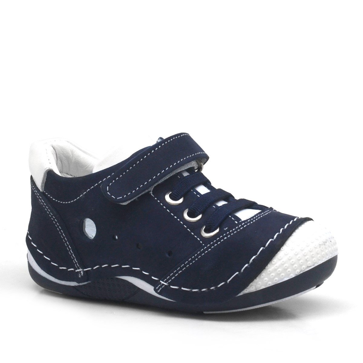 Navy Summer Baby Boy Genuine Leather Anatomic Sports Shoes
