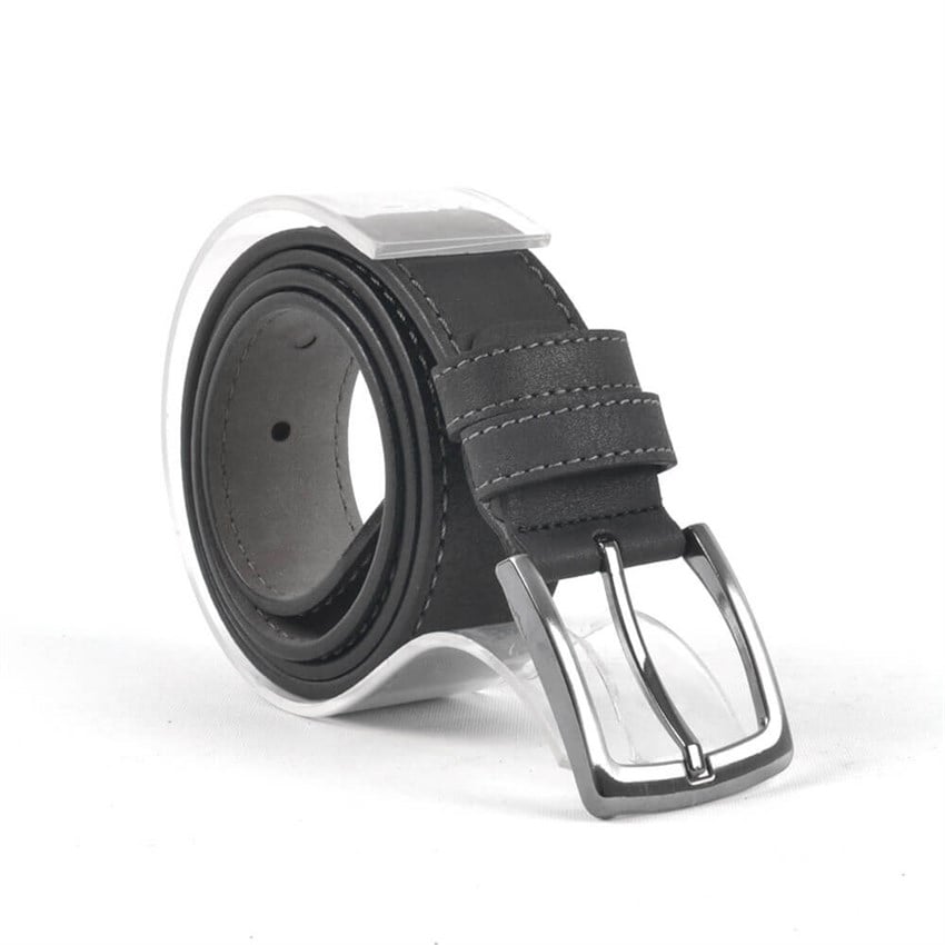 Erkek Kemer Siyah Hakiki Deri 3,5 cm Casual Erkek Kemeri EK102-S