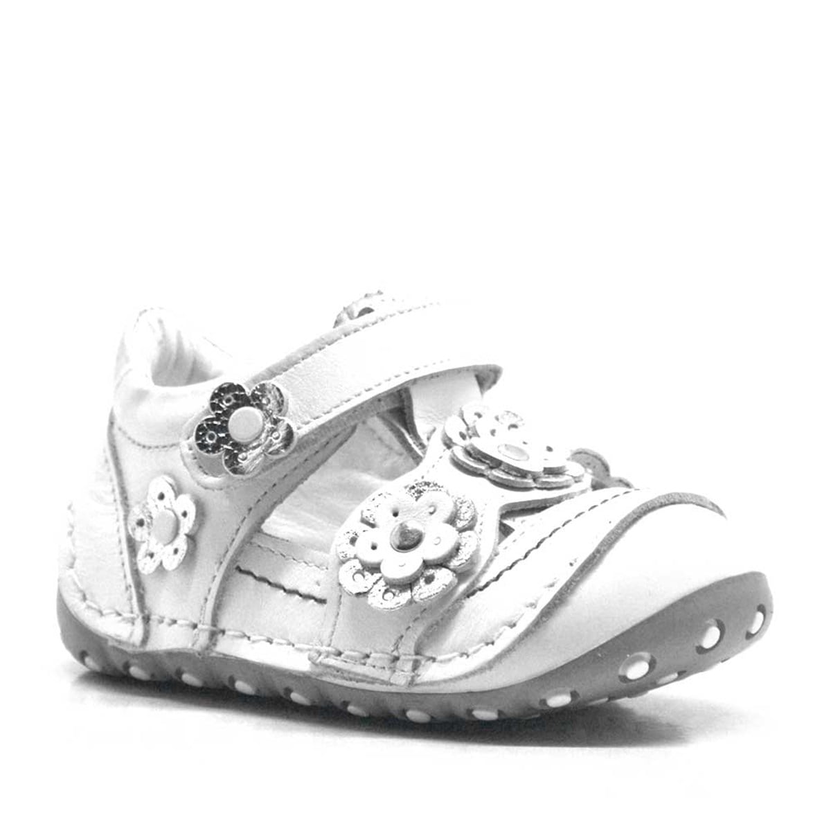 Nino Genuine Leather Silver White Anatomic Shoes Summer First Step