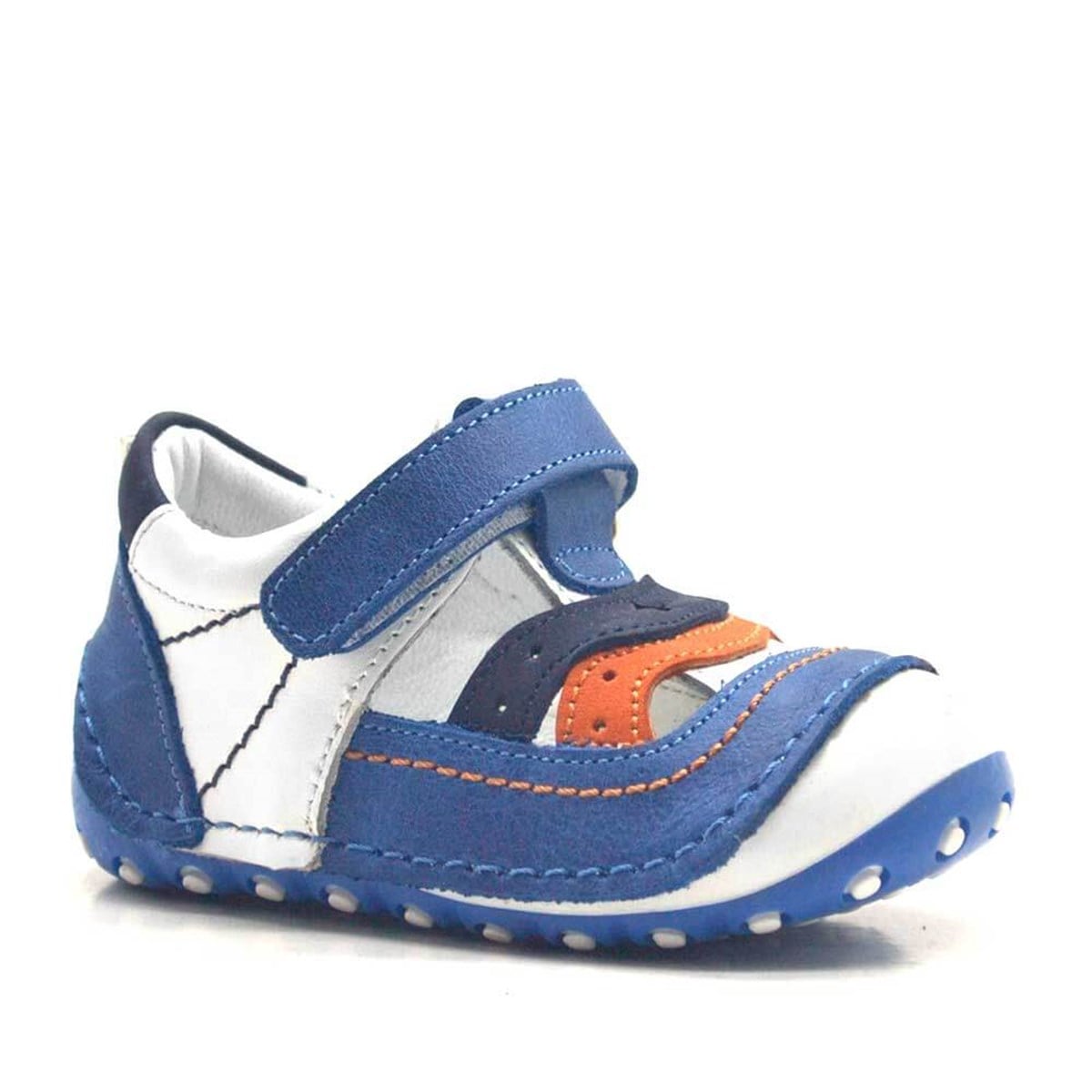 Nino Blue Genuine Leather shoes First Step Baby Boy