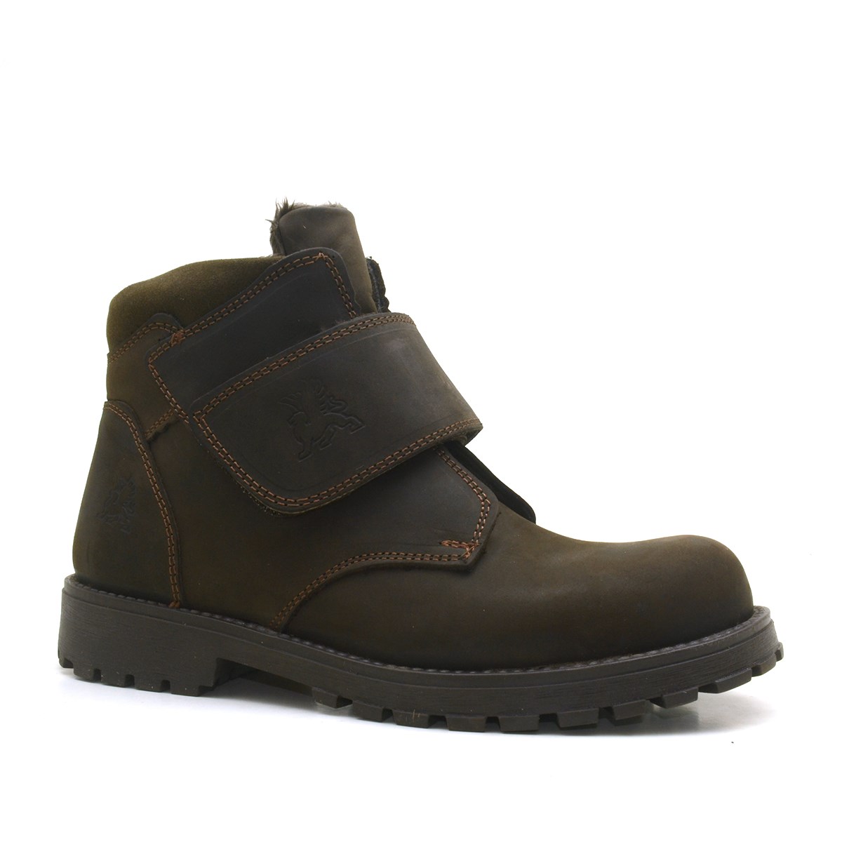 Rakerplus Brown Furred inside Genuine Leather Children's Boots