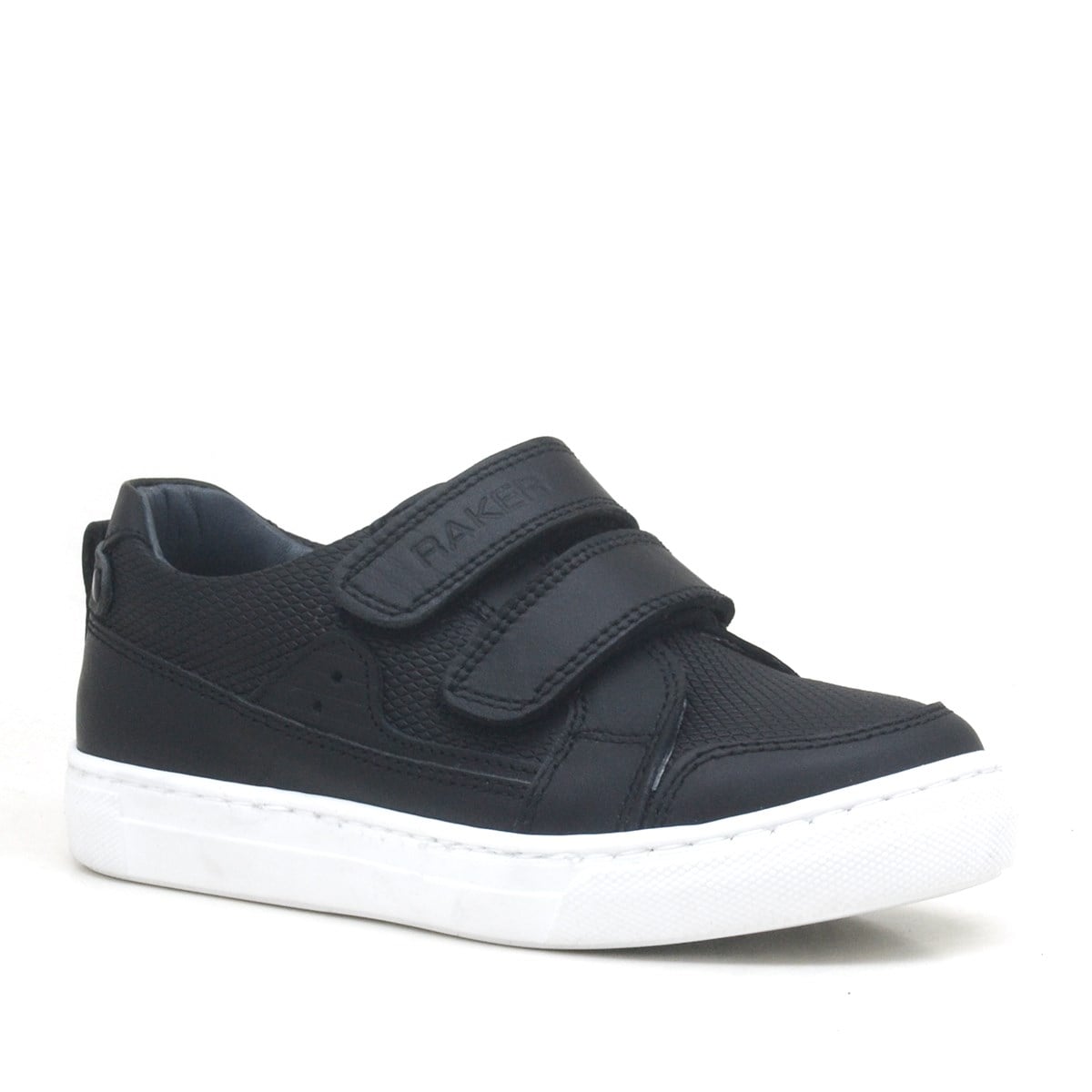 Rakerplus Black Genuine Leather Children's Sports Shoes for Kids