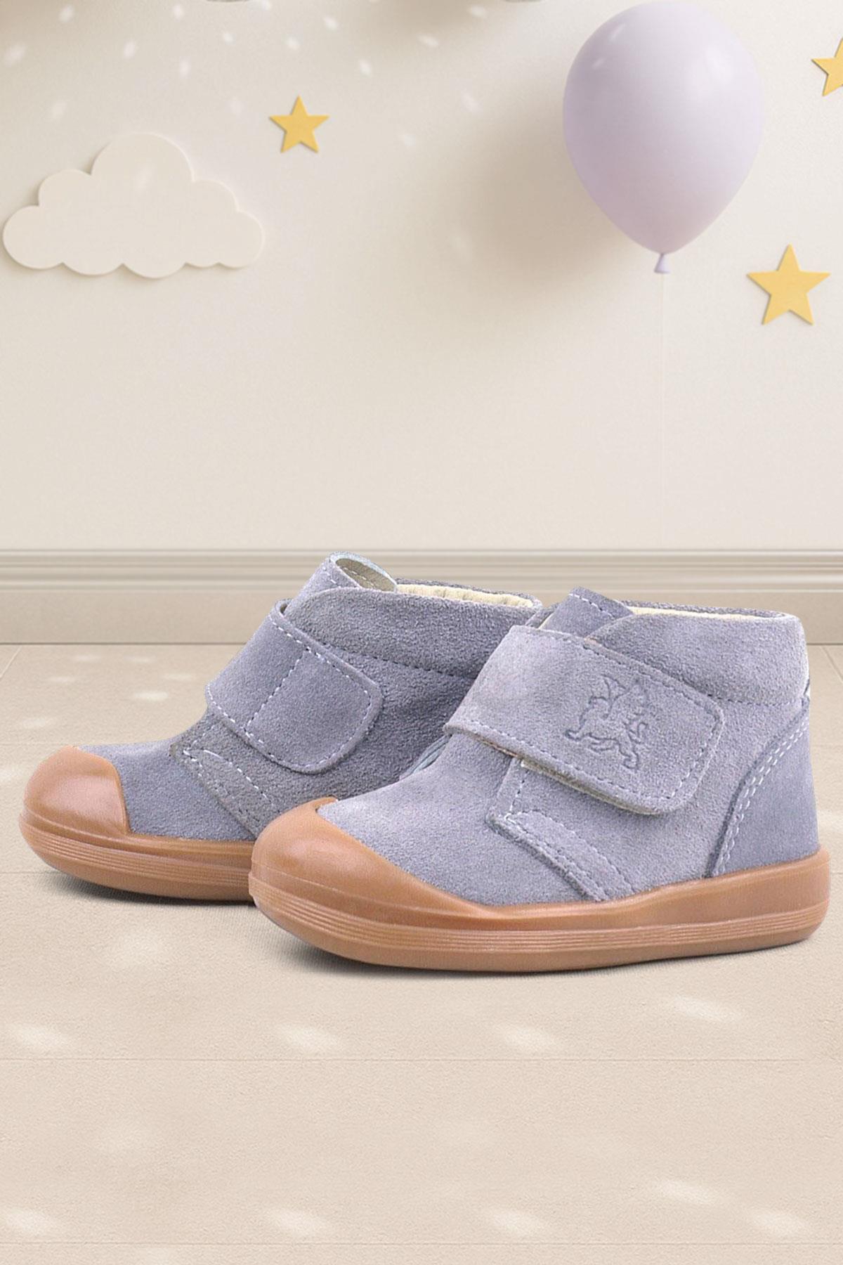 Rakerplus Yoohoo Genuine Leather Gray Unisex Baby Boots