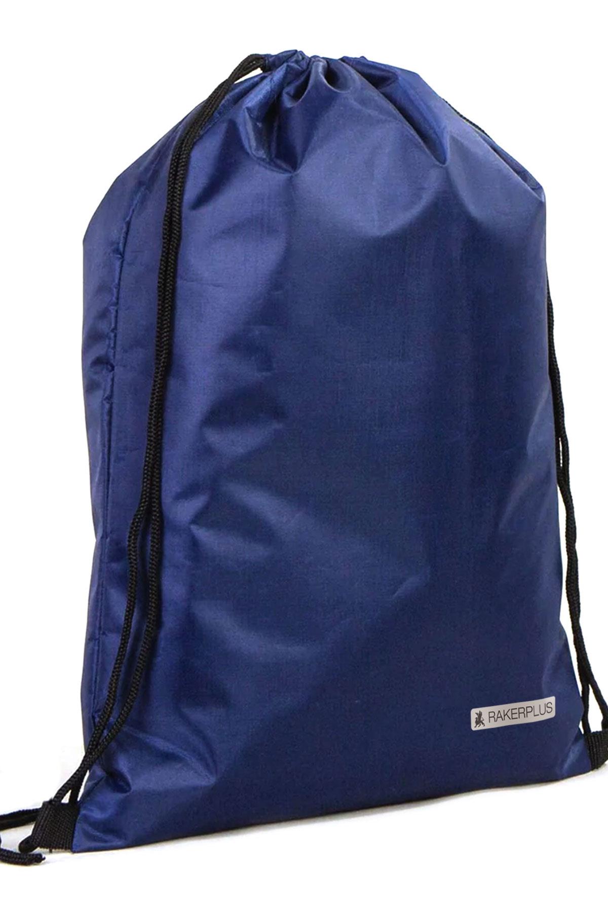 Rakerplus Lacivert 32x45 cm Su Geçirmez Büzgülü Krampon ve Spor Çantası
