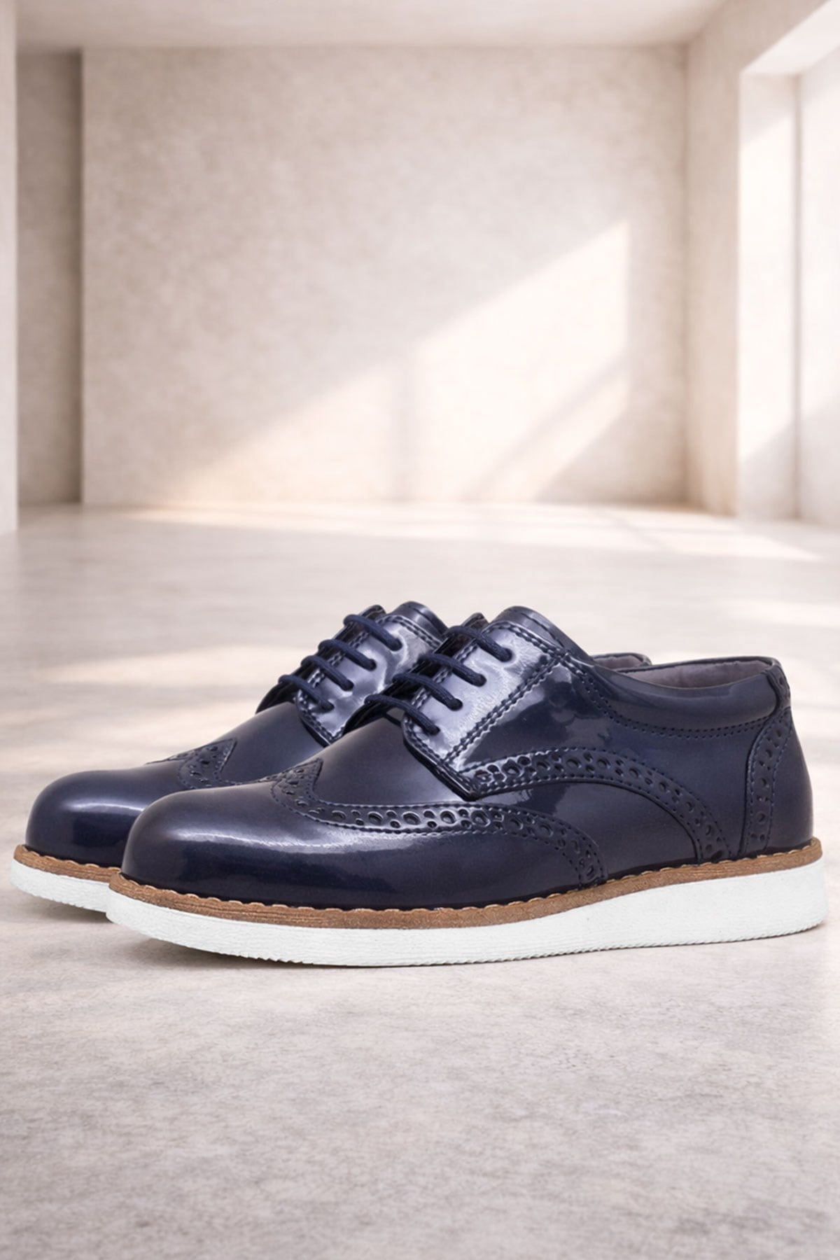 Rakerplus Hidra White Sole Evening Boys Shoes Patent Leather