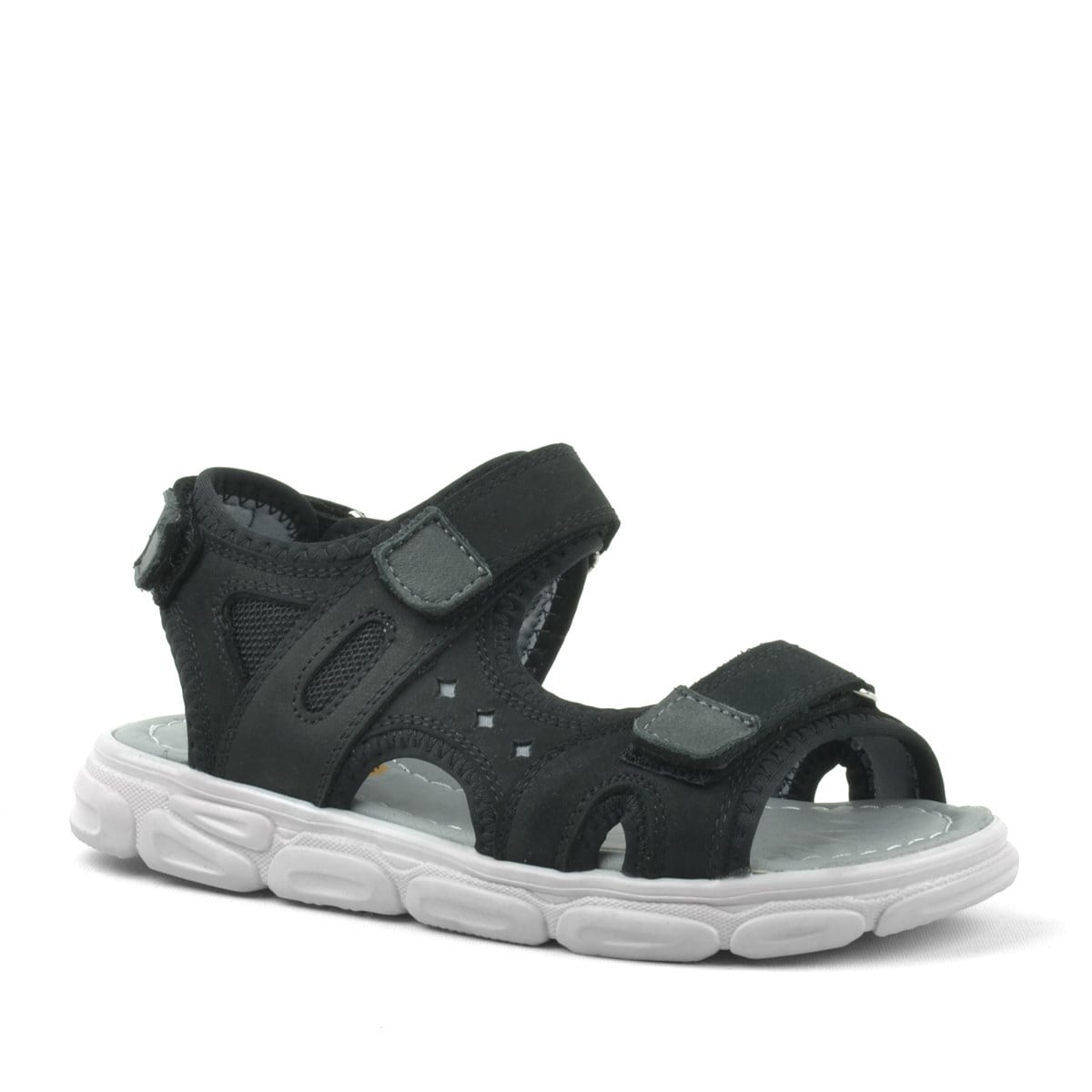 Rakerplus Flint Genuine Leather Black Kids Sandals