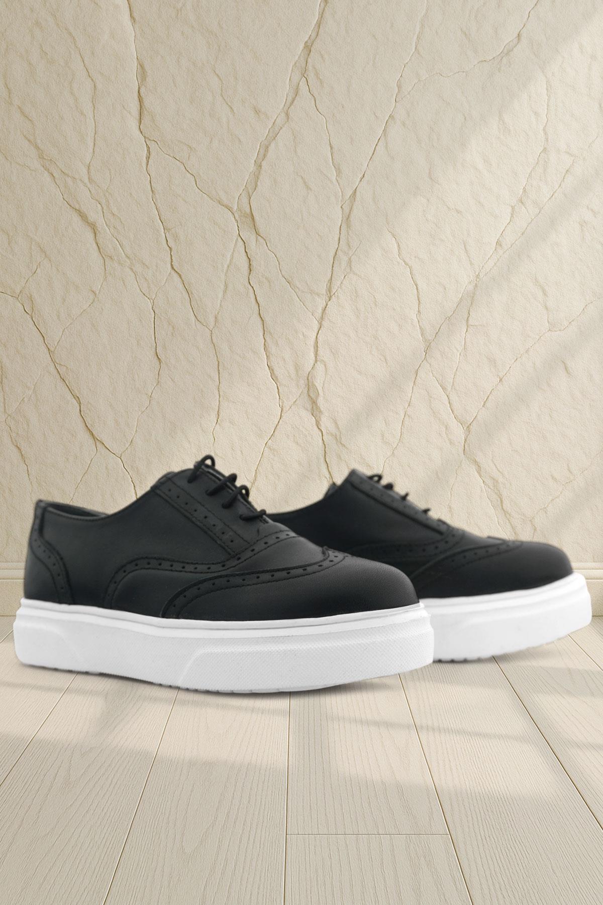 Rakerplus Hakiki Deri Siyah Hafif Taban Çocuk Oxford Klasik Ayakkabı 3140-SC-DERI-B.39