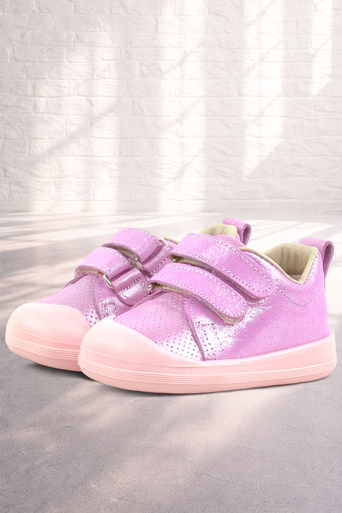 Rakerplus Sonic Genuine Leather Pink Bright Anatomic Baby Sport Shoes Sneakers