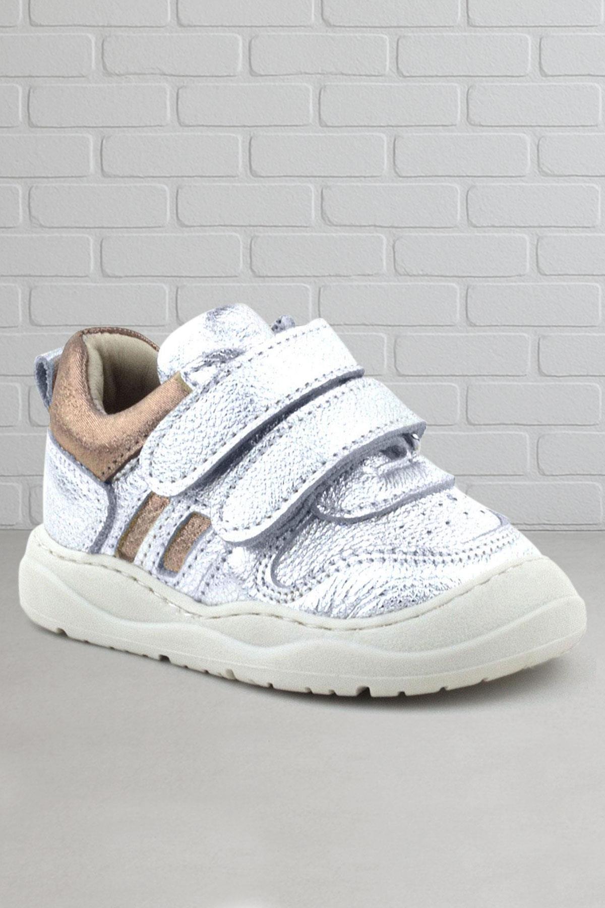 Rakerplus Schaggy Genuine Leather Silver Shiny Baby Sports Shoes