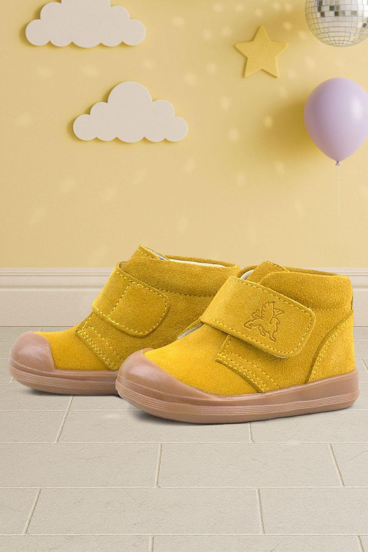 Rakerplus Yoohoo Genuine Leather Yellow Unisex Baby Boots