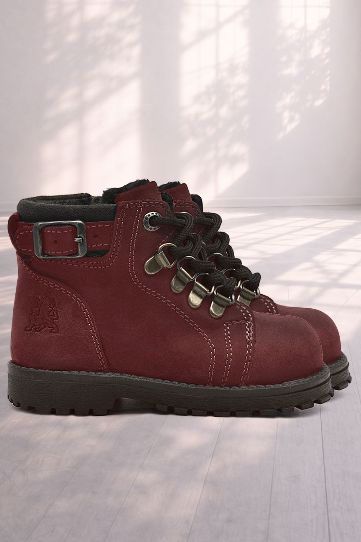 Rakerplus Griffon Genuine Leather Claret Red Baby Boot