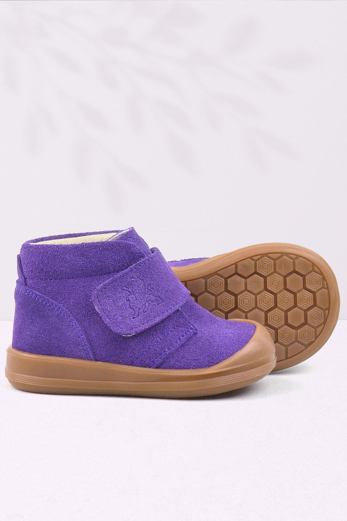 Rakerplus Yoohoo Genuine Leather Purple Baby Girl Boots