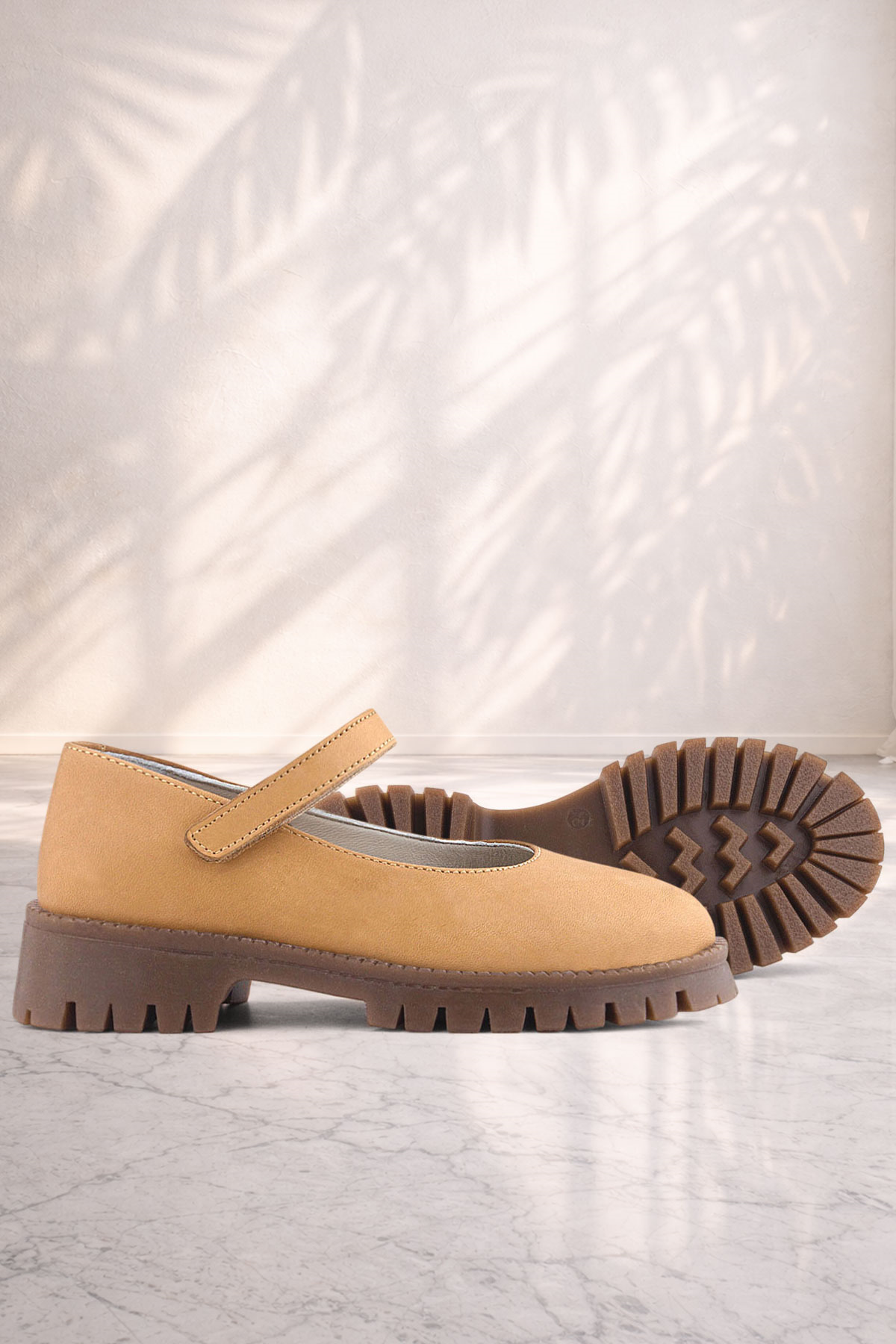 Doğal Gerçek Deri Vizon Kız Çocuk Babet Ayakkabı