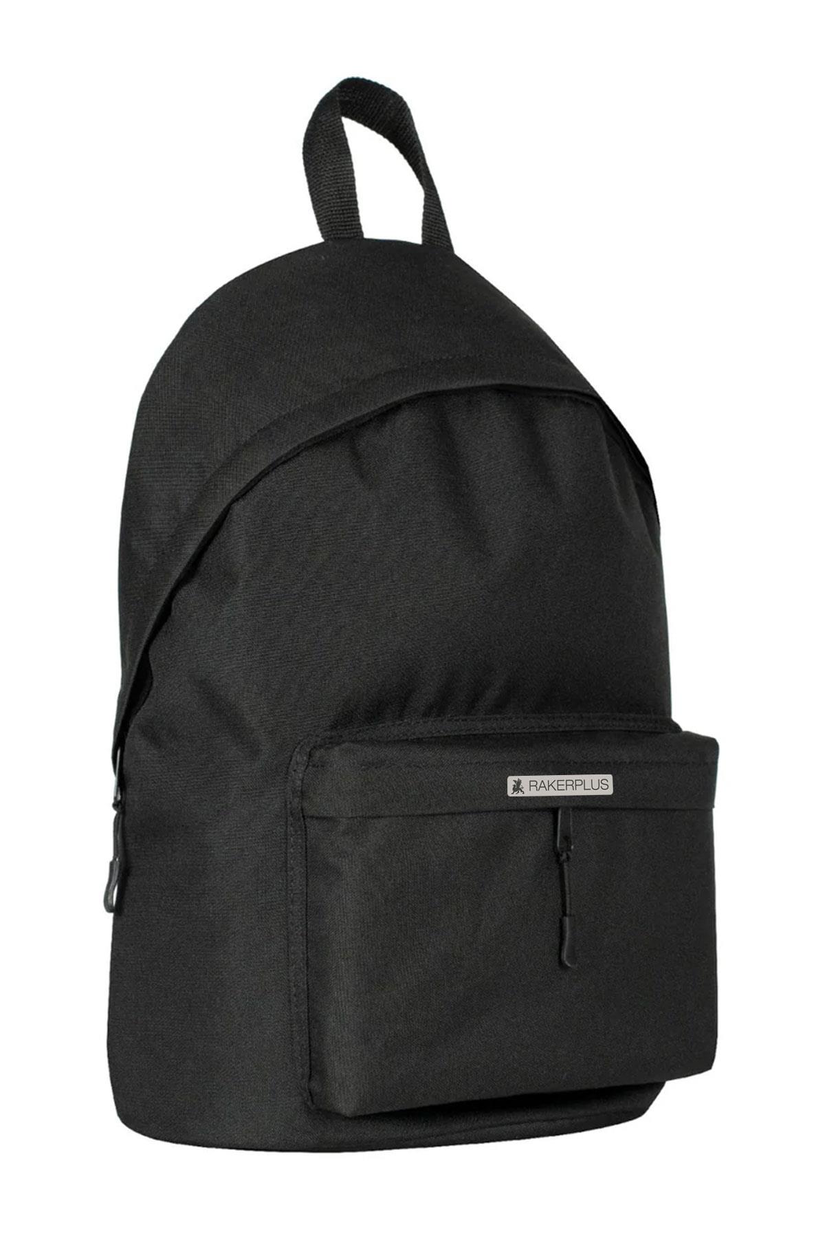 Rakerplus Siyah 42x29x14 cm Unisex Klasik Sırt Okul Çantası RC-0002-S