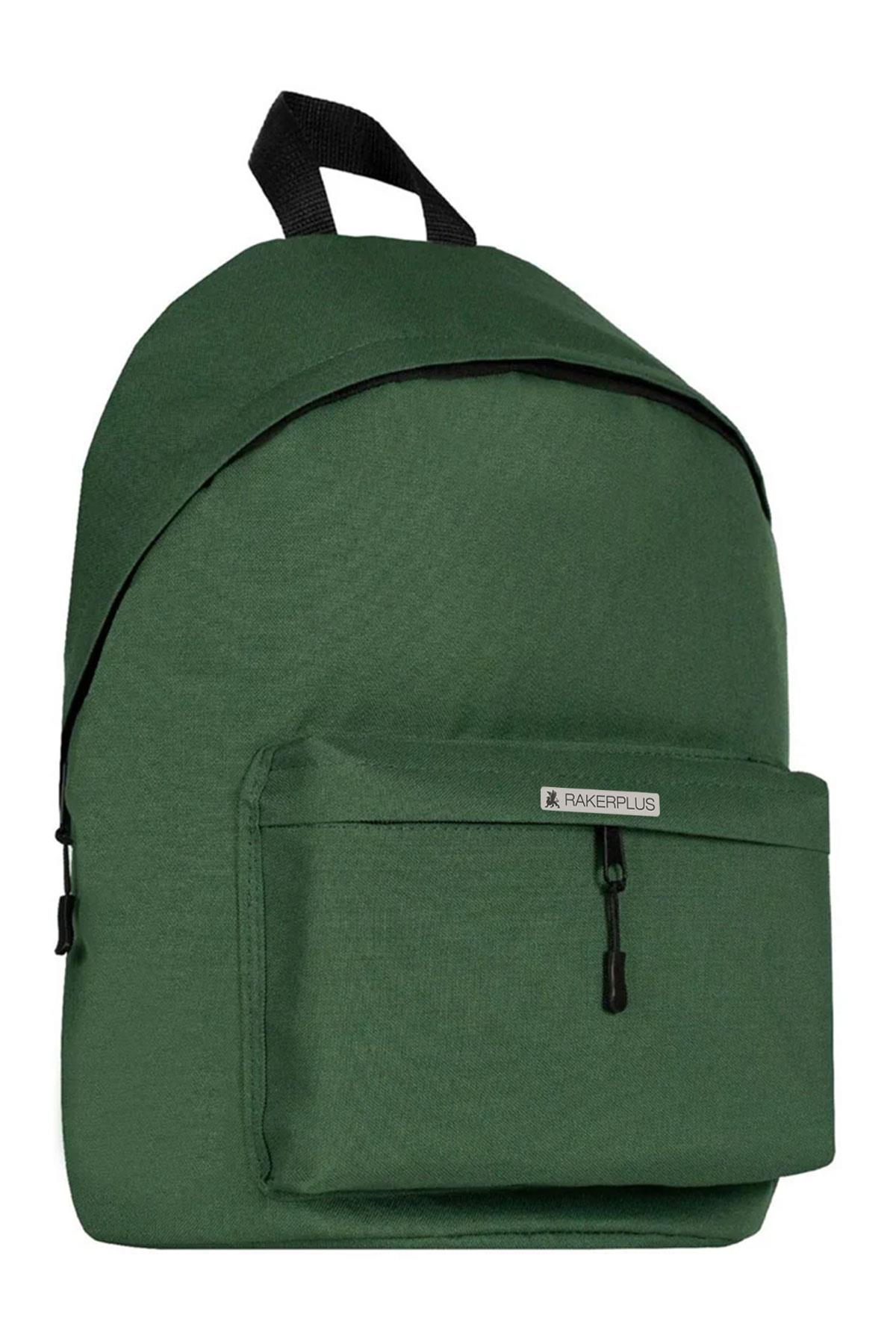 Rakerplus Yeşil 42x29x14 cm Unisex Klasik Sırt Okul Çantası RC-0002-Y