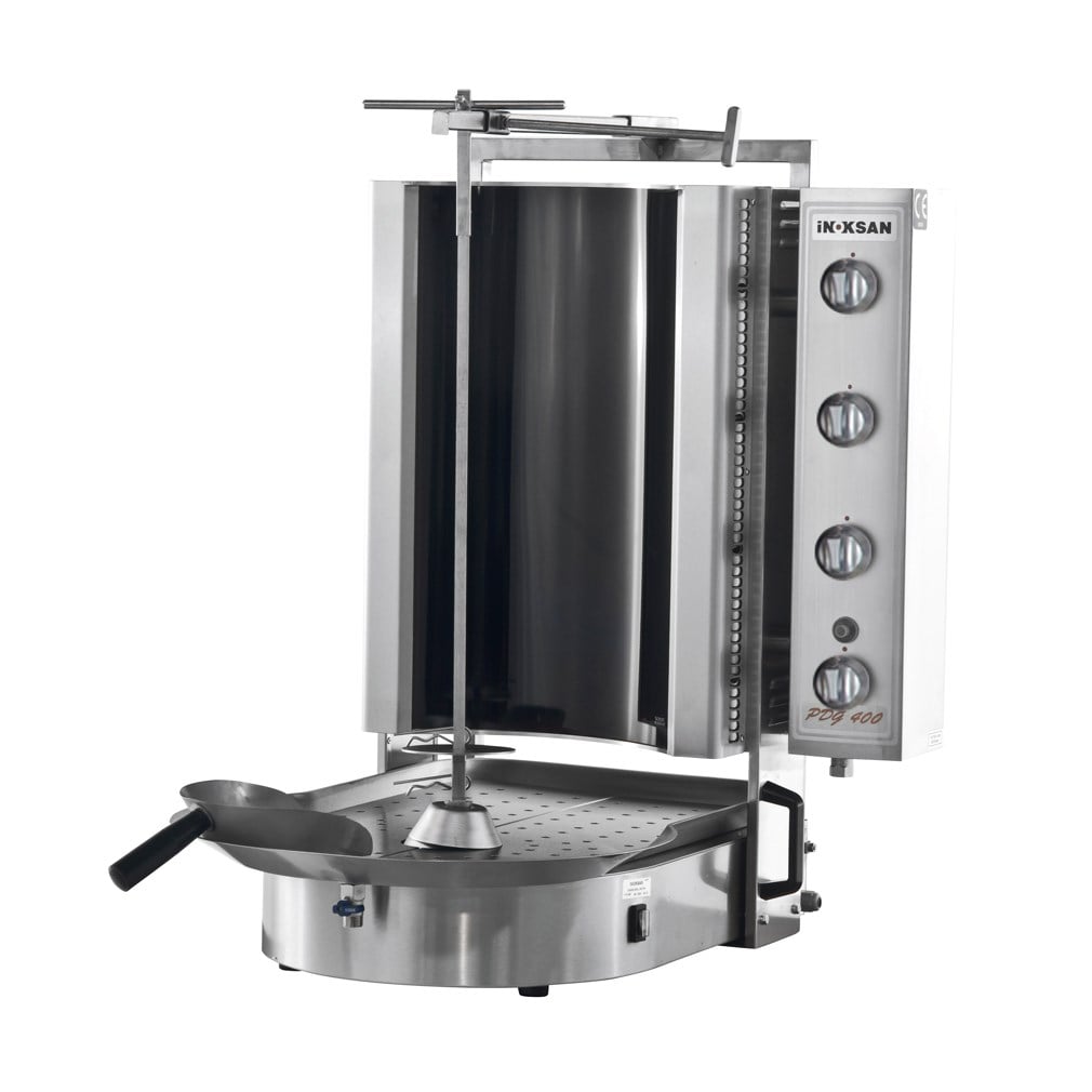 İnoksan-8 Radyanlı Robax Camlı Alttan Motorlu Döner Ocağı