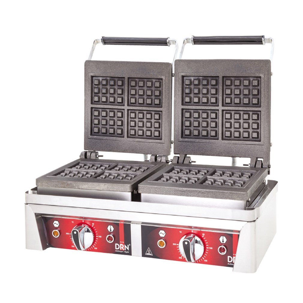 DRN Waffle Makinesi Çiftli Kare Model