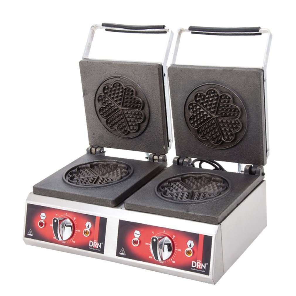 DRN Waffle Makinesi Çiftli Yonca Model