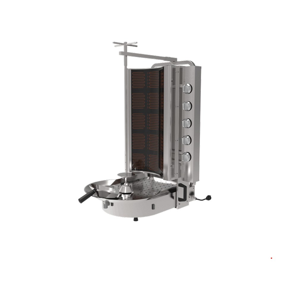 İnoksan-5 Radyanlı Robax Camlı Alttan Motorlu Döner Ocağı