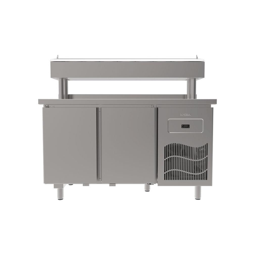 İnoksan - Paslanmaz Tablalı 2 Kapılı Pizza Hazırlık Ünitesi - Boru Ayaklı - SGB140