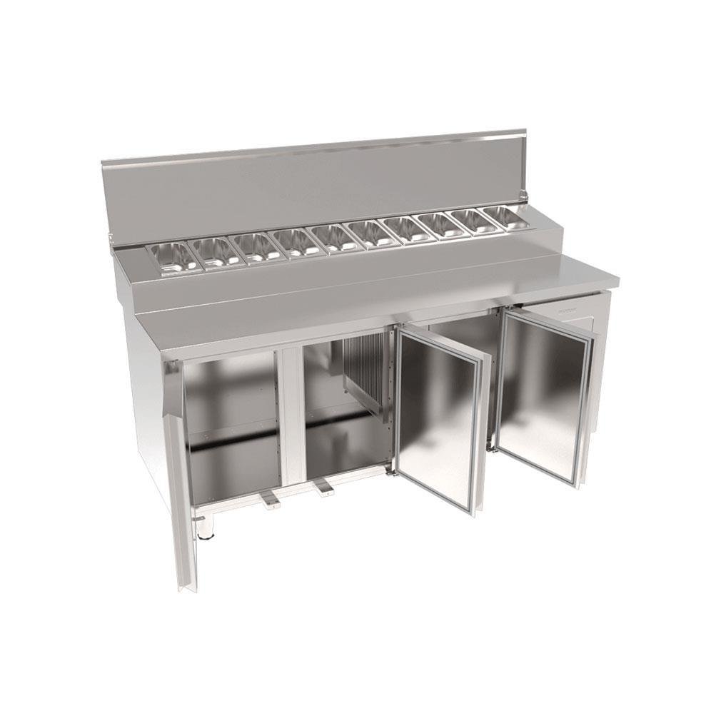 İnoksan - Paslanmaz Tablalı 3 Kapılı Pizza Hazırlık Ünitesi - SGT190