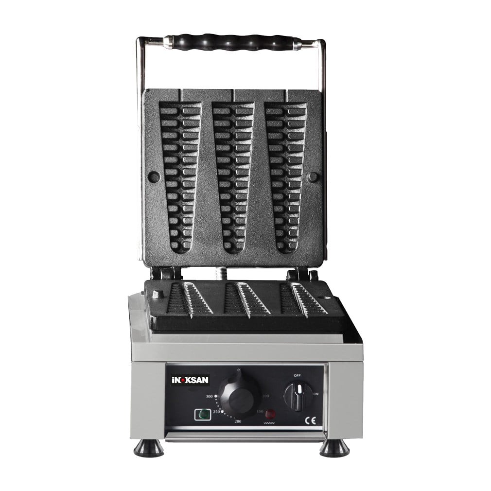 İnoksan-Waffle Makinesi Çam Model Tekli Sabit Pleyt