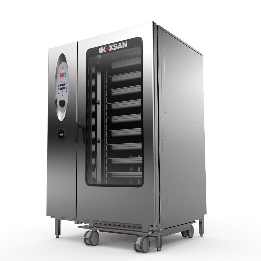 ZMO FCG40 - Gazlı Dijital Kontrol Panelli Kombi Fırın GN 1/1 40 Tepsi