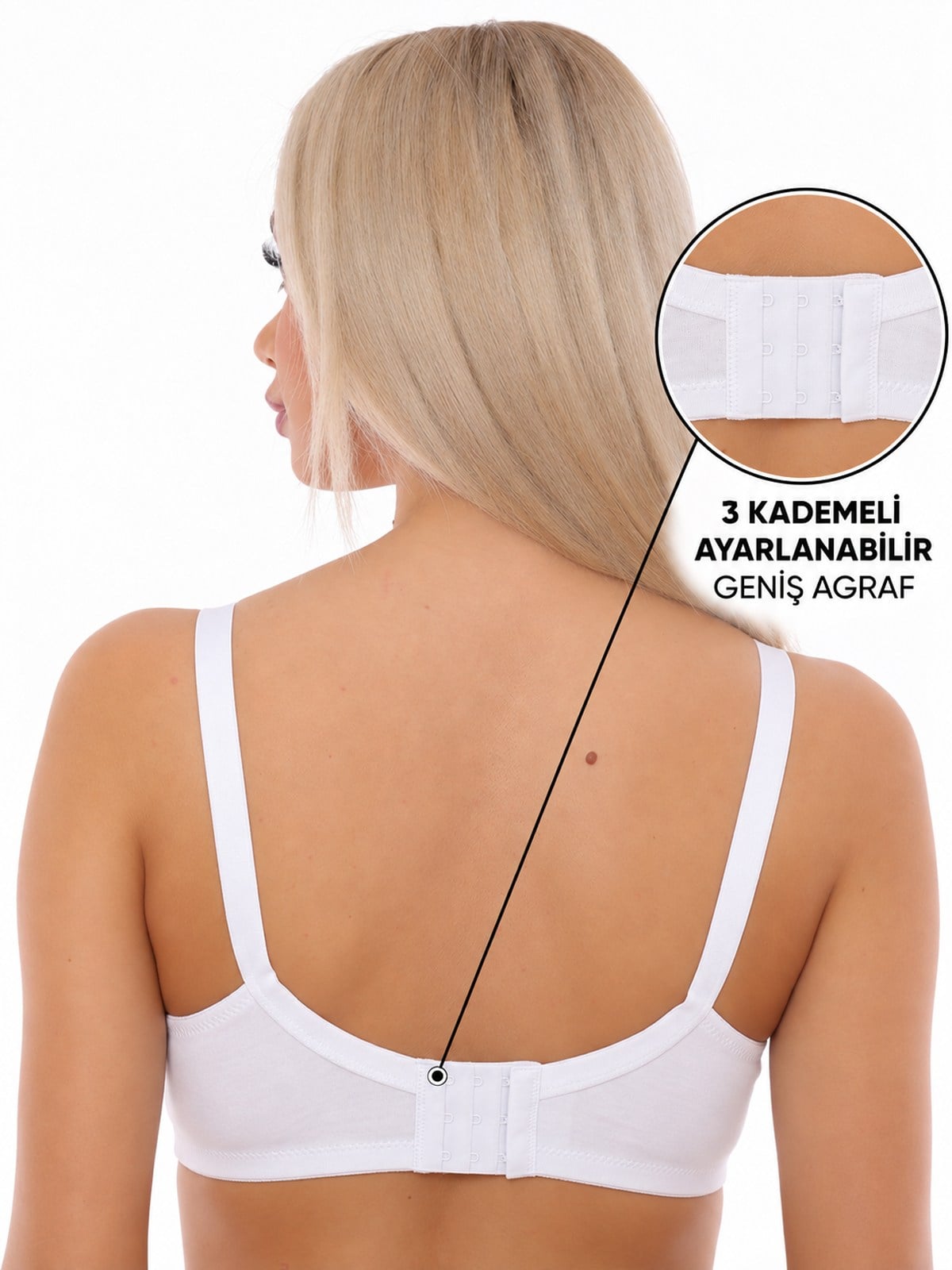 Pamuklu Penye Telsiz Desteksiz Dolgusuz Pedsiz Kapsız Toparlayıcı Minimizer Sütyen SB1007