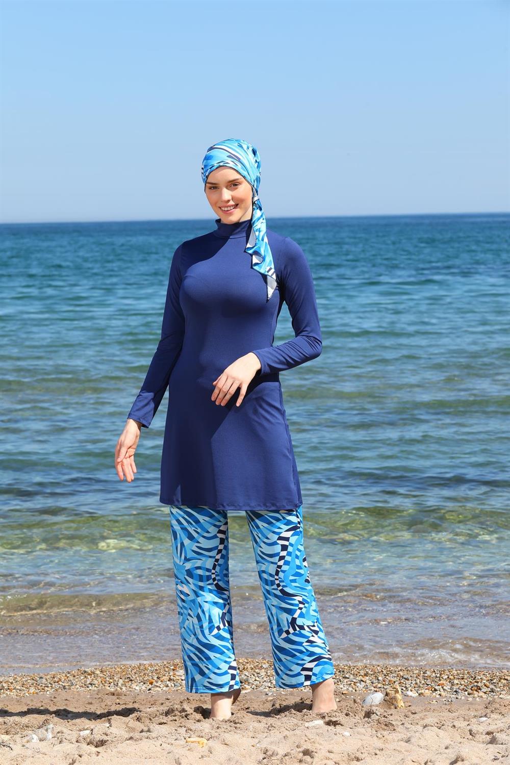 SEBOTEKS Bolpaça Fularlı Tasarım Kapalı Tesettür Mayo 3361