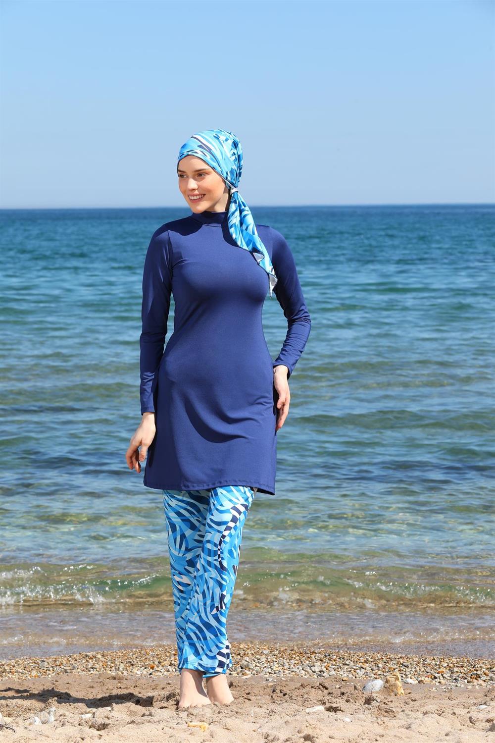 SEBOTEKS Bolpaça Fularlı Tasarım Kapalı Tesettür Mayo 3361
