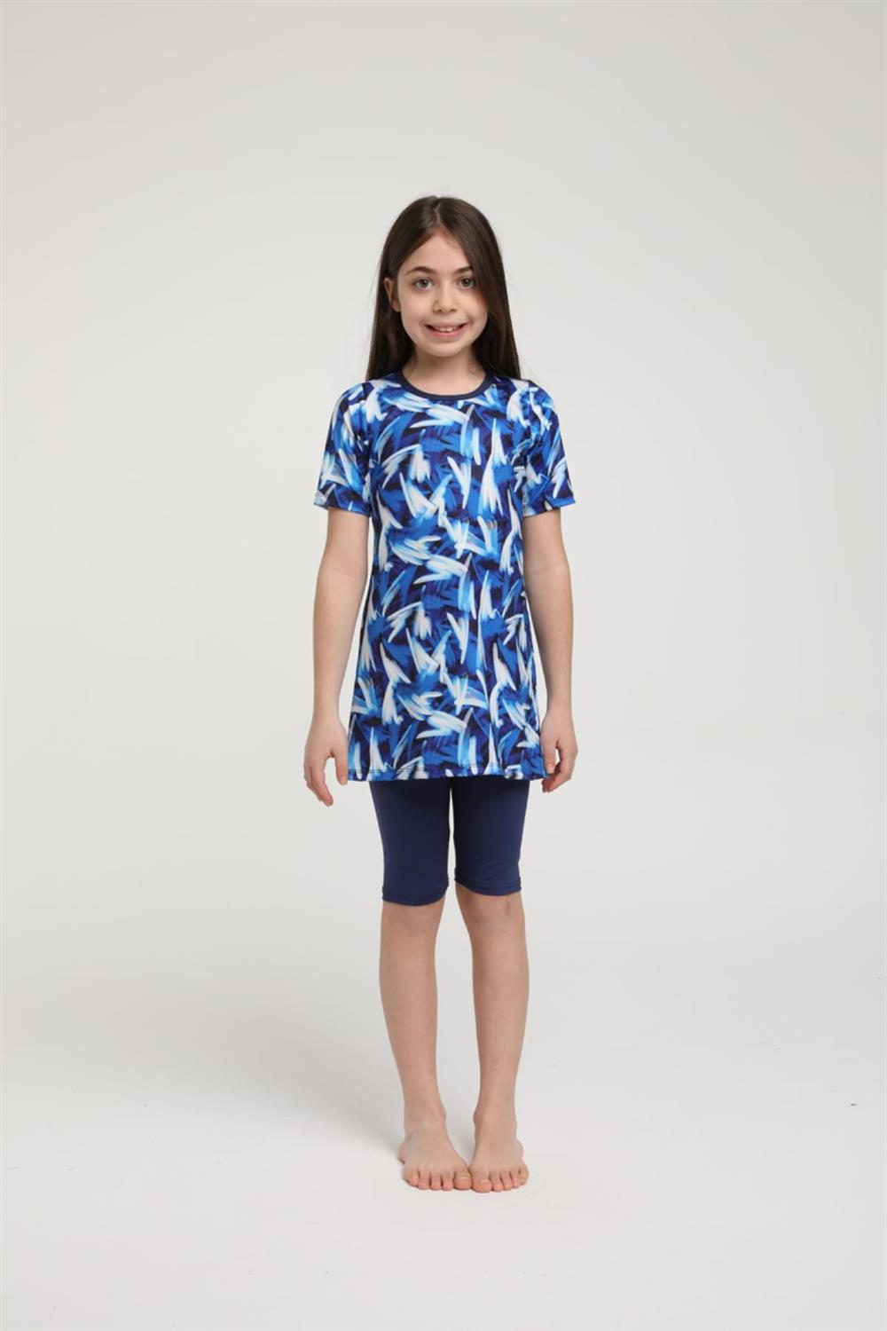 SEBOTEKS Kısa Kollu Taytlı Kız Çocuk Mayo 35105