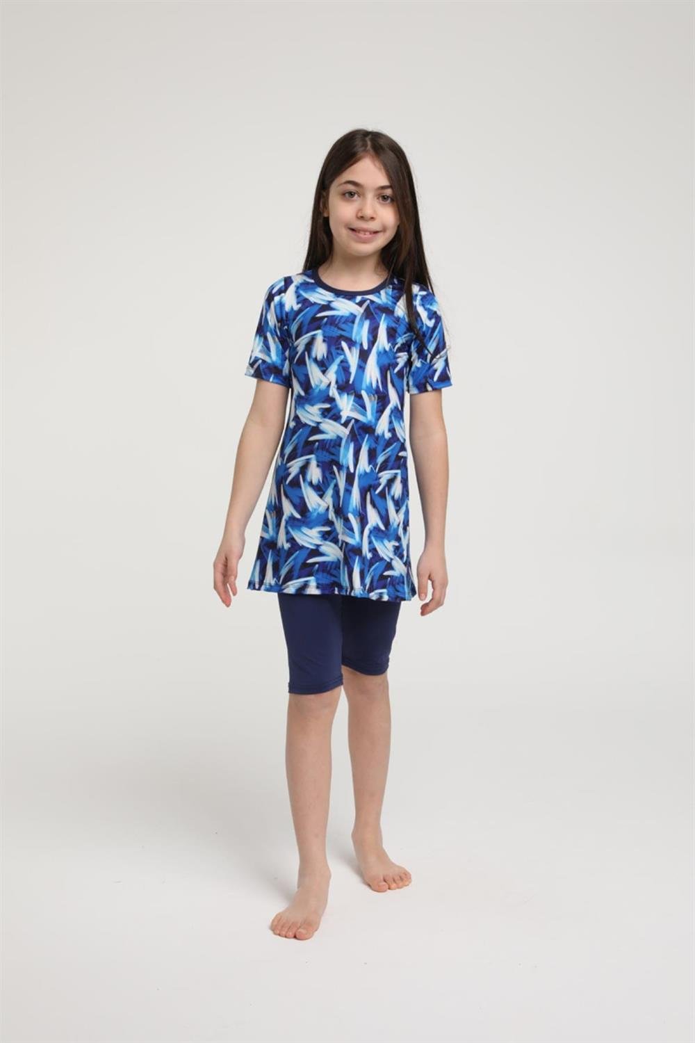 SEBOTEKS Kısa Kollu Taytlı Kız Çocuk Mayo 35105